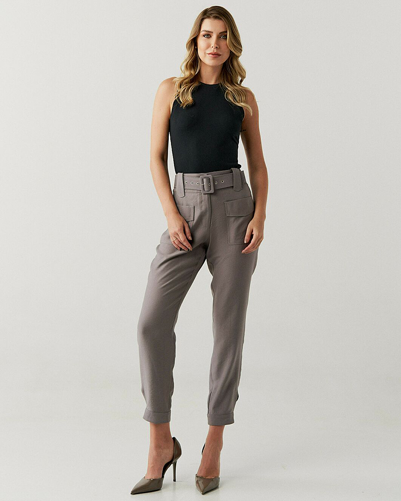 Calça cargo alfaiataria feminina Tambor